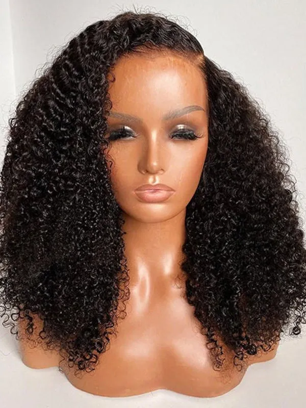 24hrs shipping Chinalacewig Best Undetectable HD Lace Virgin Human Hair  Afro Curl 13x6 HD Lace Wig NCF96