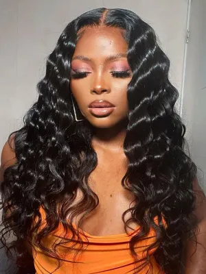 24hrs shipping Chinalacewig Deep Wave 136 HD Lace Virgin Human Hair Wig With Pre Plucked NCF88