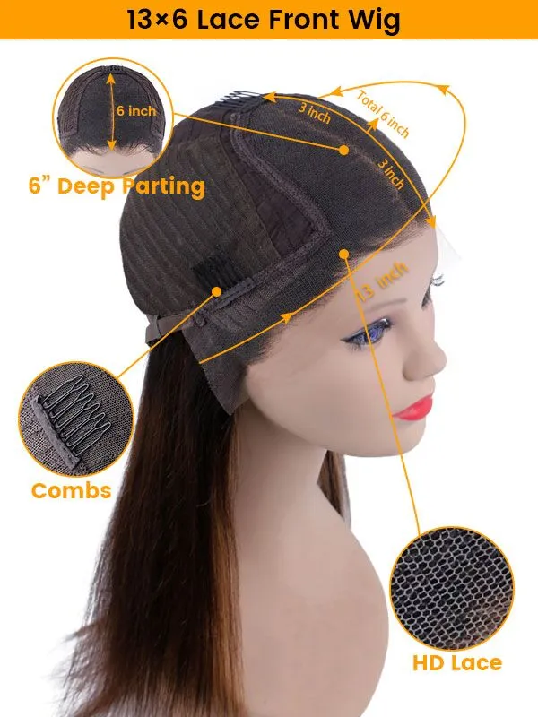 24hrs shipping Chinalacewig Undetectable HD Lace 13x6  Lace Wigs Virgin Hair Tint Curly Hair NCF78