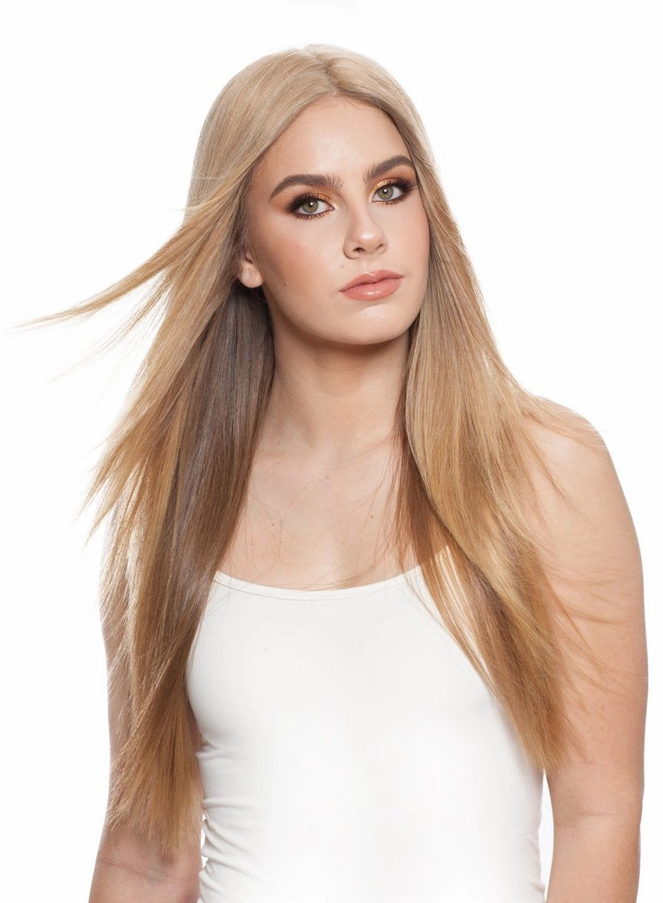 301T F-Top Blend Hand Tied Human Hair Piece Topper 1"