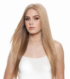 301T F-Top Blend Hand Tied Human Hair Piece Topper 1"