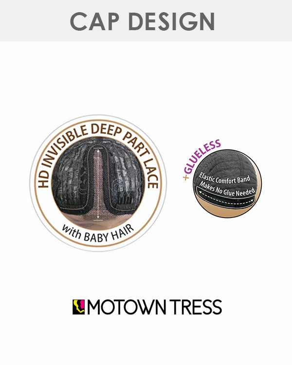 Accessories_Motown Tress_Wigs HBL Frida | Lace Front & Lace Part Human Hair Blend Wig by Motown Tress