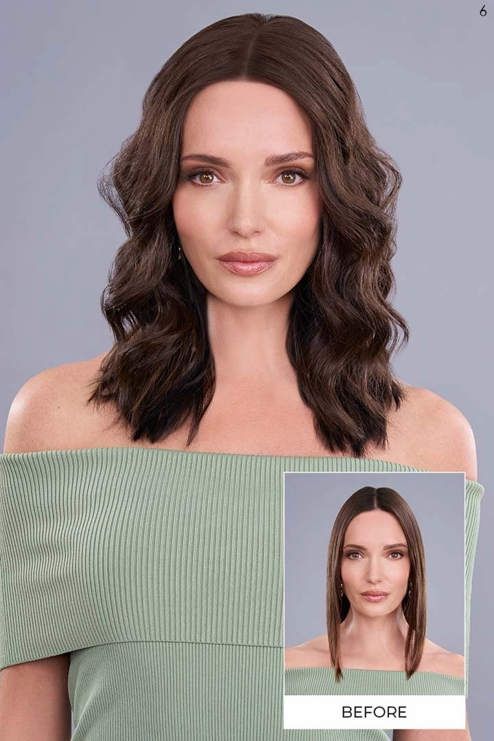 Accessories_Noriko_Wigs Top Trend Lace HD Wavy 14" Topper by Jon Renau | Heat Friendly Synthetic Hair