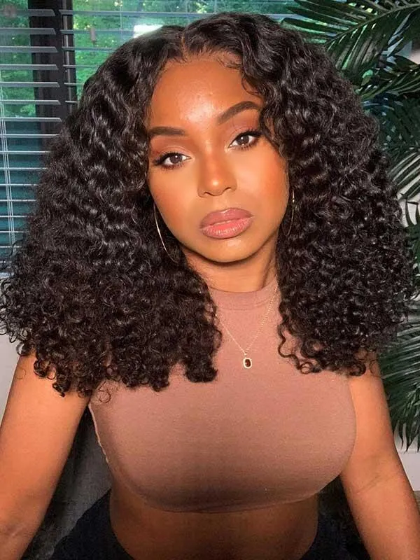 Anniversary Sale Natural Color Curly 5x5 HD Invisible Lace Front Wig ANS02