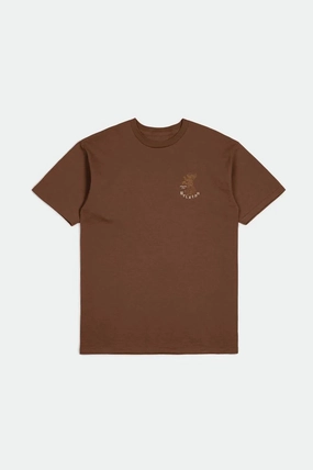 BRIXTON - OXFORD S/S TEE SEPIA WORN WASH