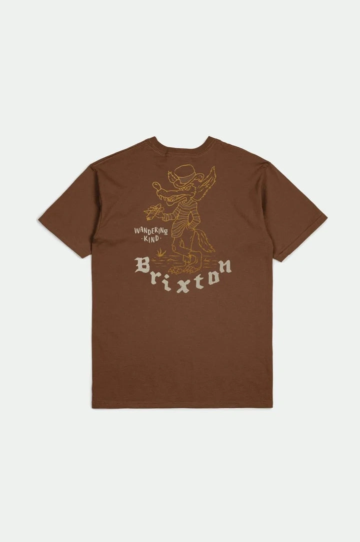BRIXTON - OXFORD S/S TEE SEPIA WORN WASH