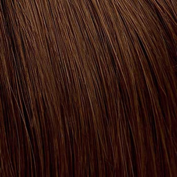 Brown long bob wig, layered with straight fringe: Katia