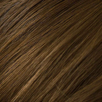 Brown long bob wig, layered with straight fringe: Katia
