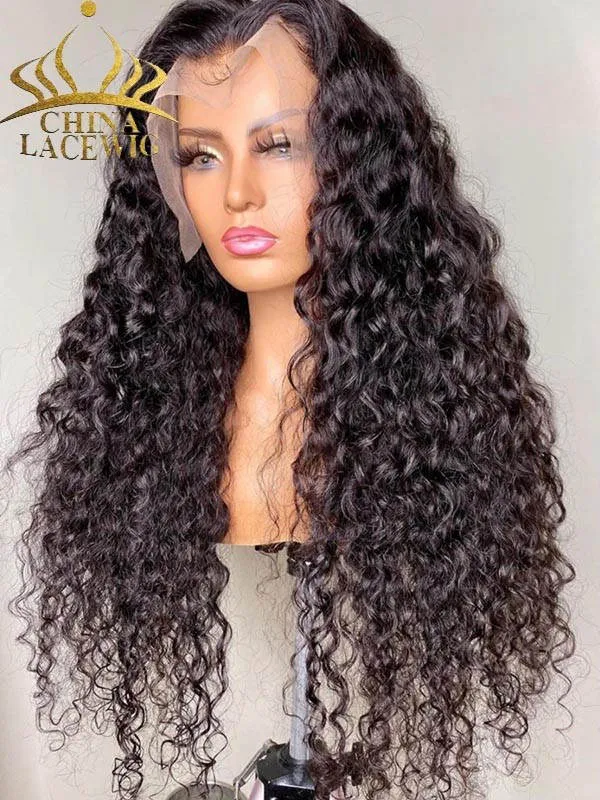Chinalacewig Black Friday 24hrs shipping Best Virgin Human Hair Curly 360 HD Lace Wigs BK06