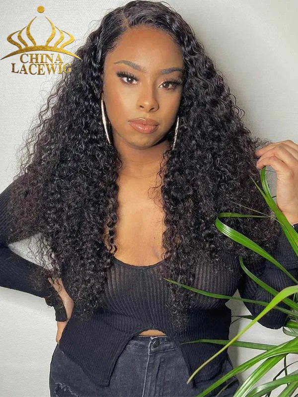 Chinalacewig Black Friday 24hrs shipping HD Lace 13x6  Lace Wigs Curly Hair BK01