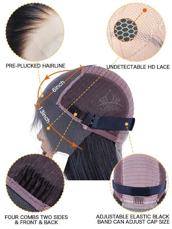 Chinalacewig Undetectable HD Lace Ombre Color Body Wave 13x6 Lace Front Wigs CF401