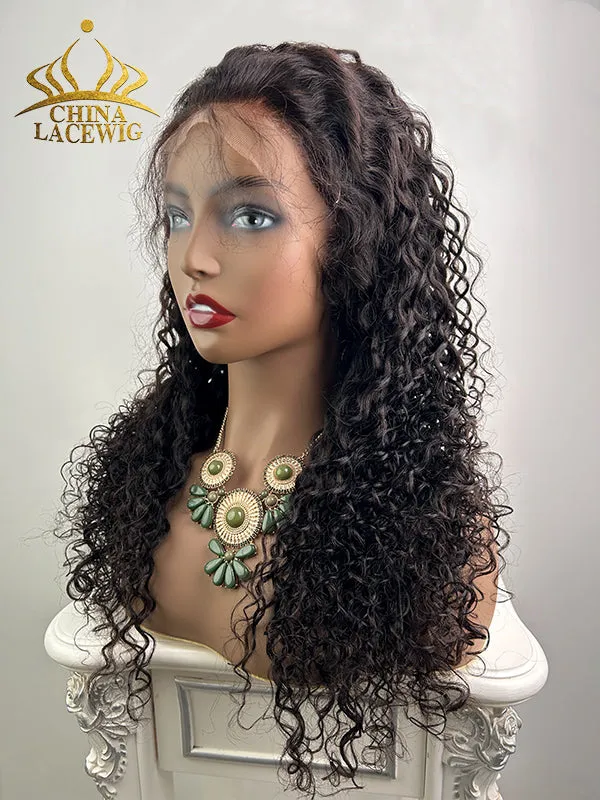 Chinalacewig Undetectable Lace Human Hair Loose Curly 360 Lace Frontal Wig CF361