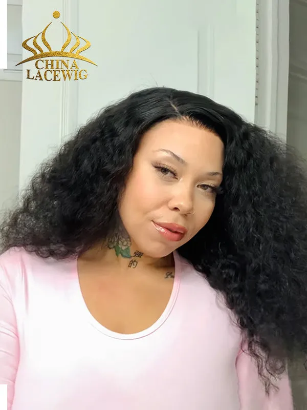 Chinalacewig Undetectable Lace Human Hair Loose Curly 360 Lace Frontal Wig CF361