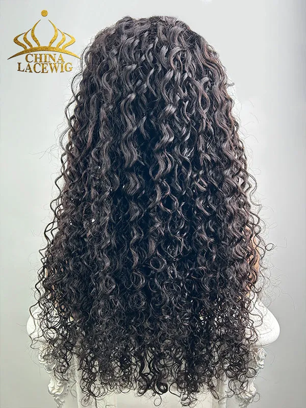 Chinalacewig Undetectable Lace Human Hair Loose Curly 360 Lace Frontal Wig CF361
