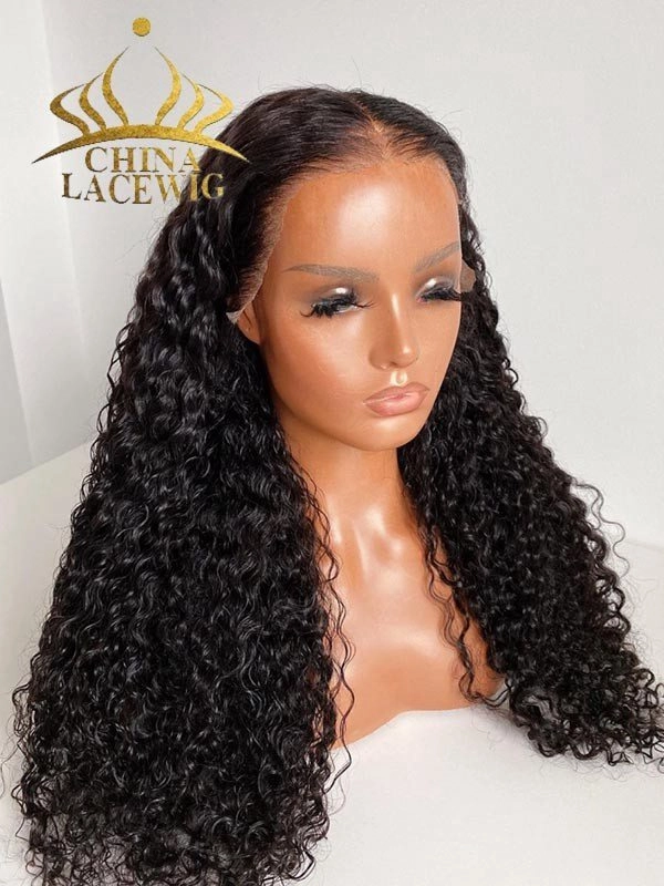 Chinalacewig HD Lace  Curly 13X4 Lace Front Wigs With Pre-plucked Natural Hairline CF292