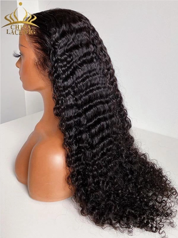 Chinalacewig HD Lace  Curly 13X4 Lace Front Wigs With Pre-plucked Natural Hairline CF292