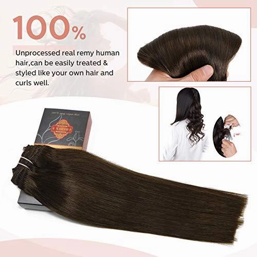 Clip In Human Hair Extensions Thicken Double Weft 9A Brazilian Hair 7pcs