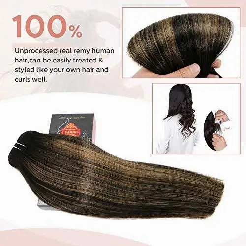 Clip In Human Hair Extensions Thicken Double Weft 9A Brazilian Hair 7pcs