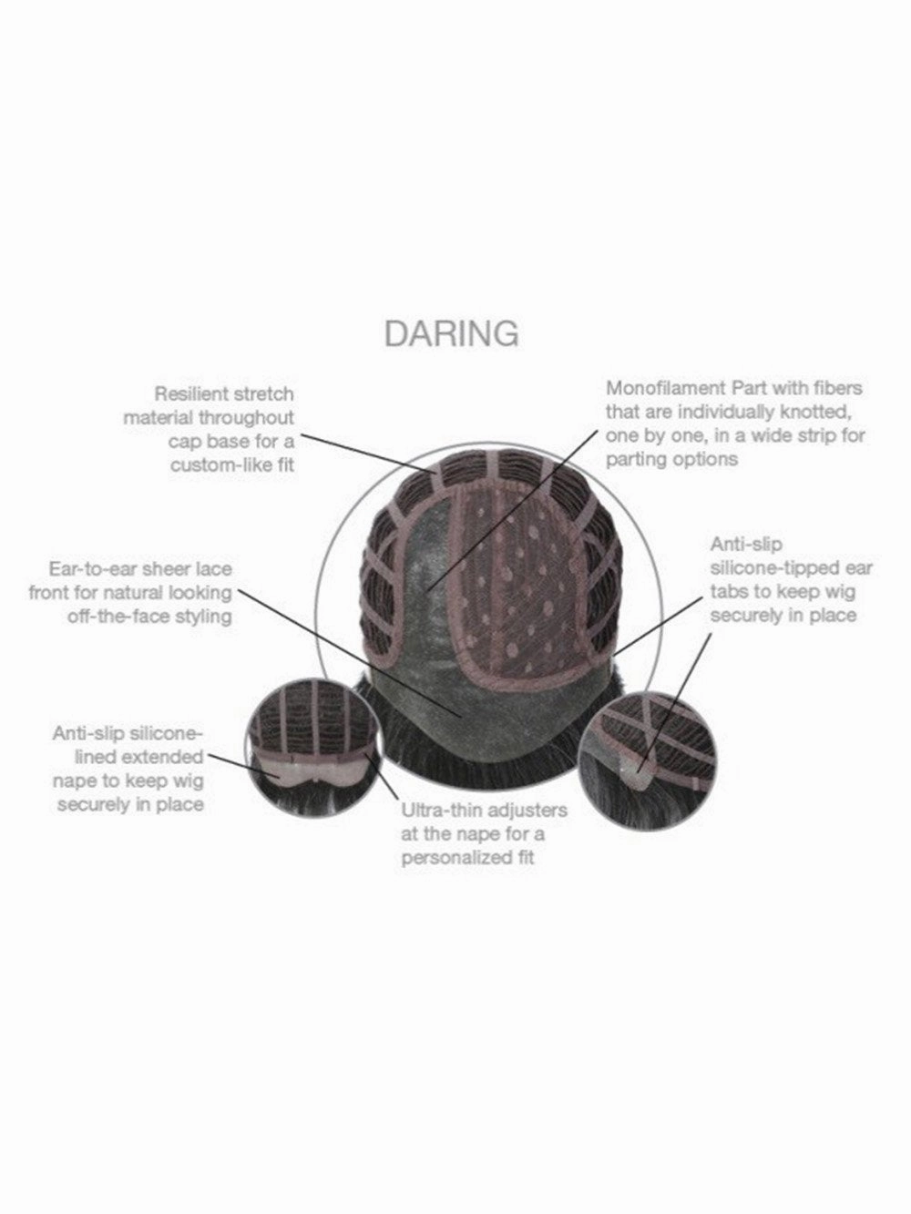 Daring Men's Wig by HIM | Heat Friendly Synthetic Hair | Average/Large Cap