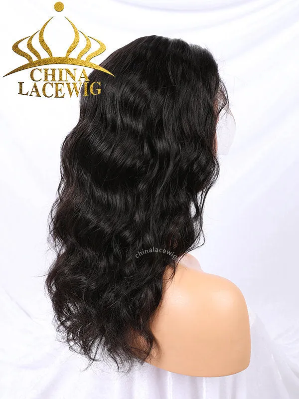 Glueless Full HD Lace Natural Wave Wig With Preplucked Hairline CF460