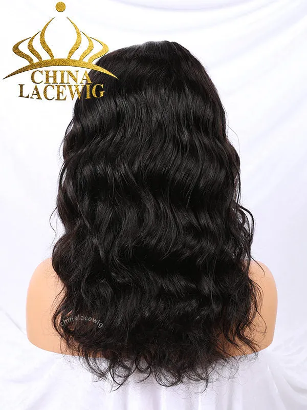 Glueless Full HD Lace Natural Wave Wig With Preplucked Hairline CF460