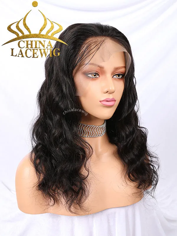 Glueless Full HD Lace Natural Wave Wig With Preplucked Hairline CF460