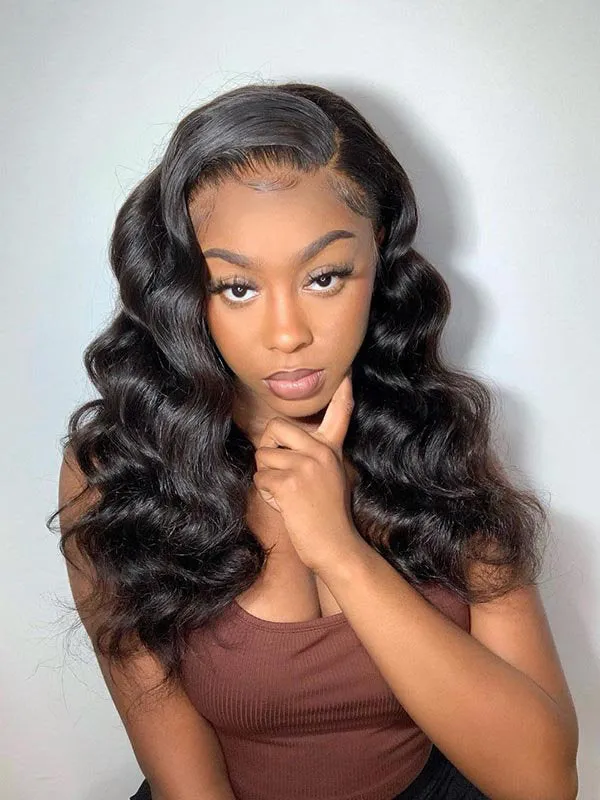 Glueless Full HD Lace Natural Wave Wig With Preplucked Hairline CF460