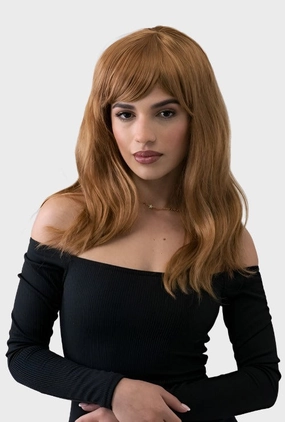 Golden brown wig with long waves: Carmella