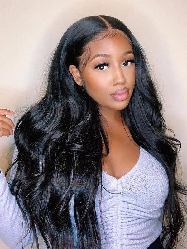 Invisible HD Lace Body wave Glueless Full Lace Human Hair Wigs CF042