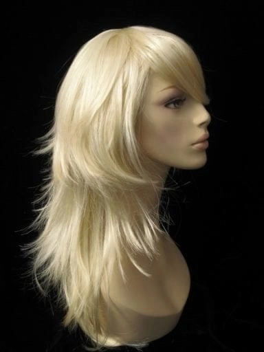 Light blonde wig, long, layered, tip flip: Gabriella
