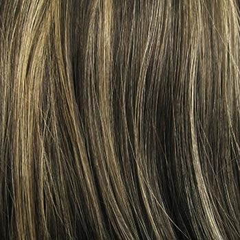 Long brown wig with gentle waves: Bella