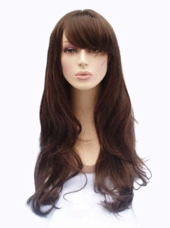 Long brown wig with loose waves: Mandy