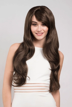 Long brown wig with loose waves: Mandy