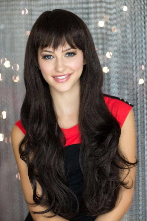 Long brown wig with loose waves: Mandy