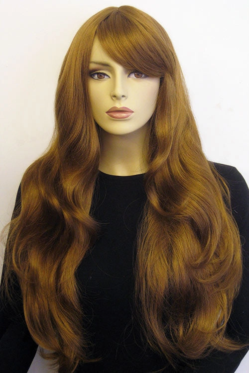 Long brown wig with loose waves: Mandy