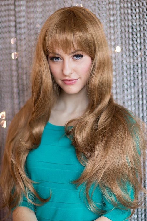 Long brown wig with loose waves: Mandy