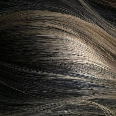 Long ombre wig - dark brown blending to blonde: Rey