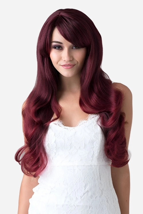 Long red wig with black lowlights: Anji