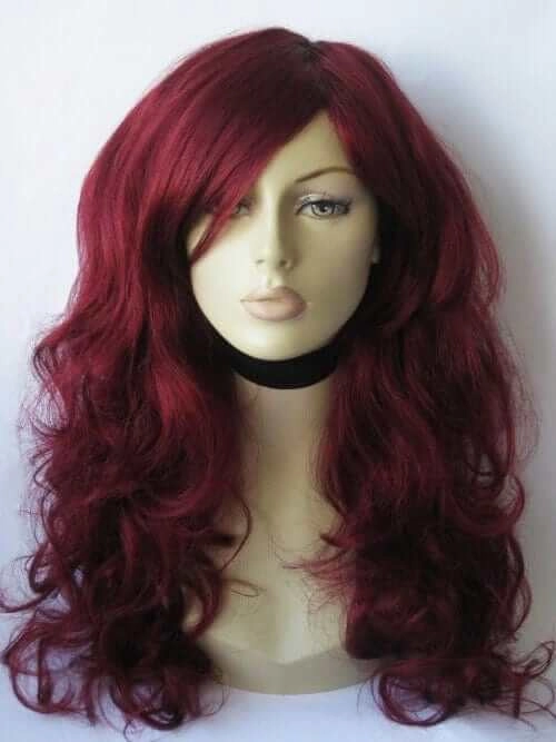 Long red wig with loose curls: Peggy Soo