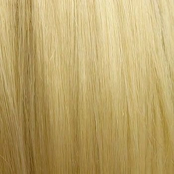 Long straight blonde wig with no fringe: Juste