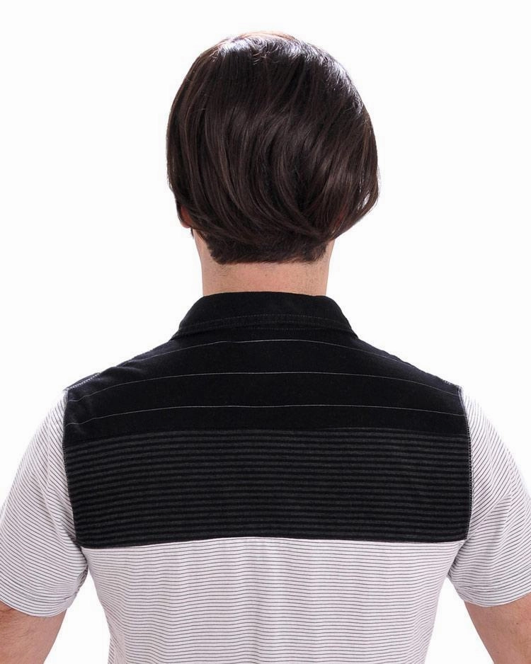 Mono-top Human Hair Topper for Men Toupee 401 Men's System H