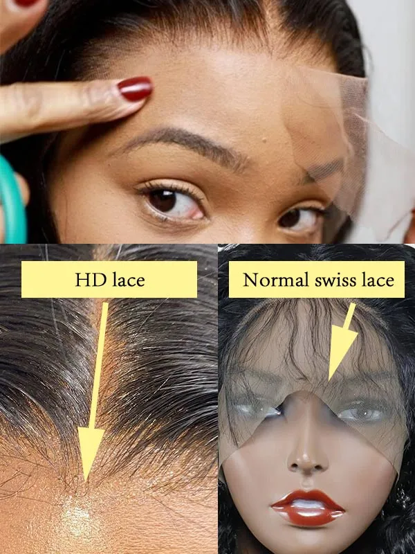 Preplucked Full HD Lace Wigs Virgin Human Body Wave Hair Wigs With Bang CF114