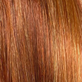 Red & auburn wig with blonde highlights, long: Freya