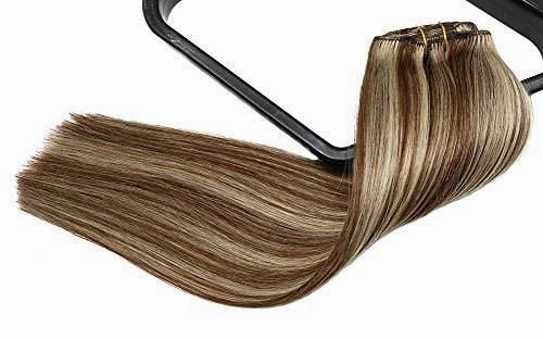 Remy Clip in Human Hair Extensions -15Inch 7pcs set