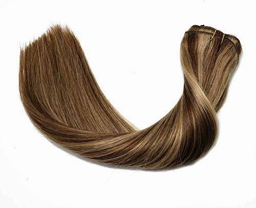 Remy Clip in Human Hair Extensions -15Inch 7pcs set