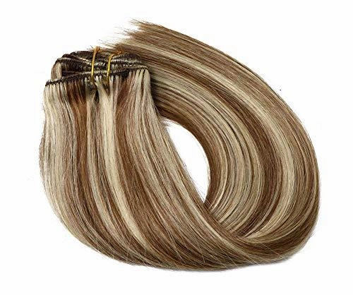Remy Clip in Human Hair Extensions -15Inch 7pcs set