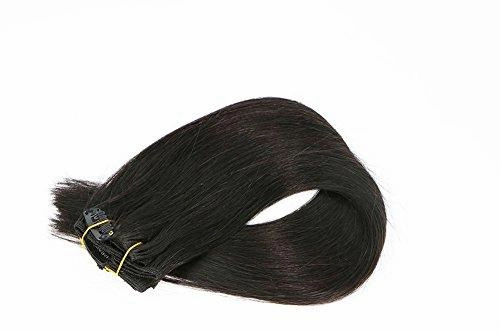 Remy Clip in Human Hair Extensions -15Inch 7pcs set