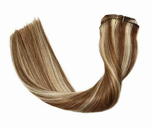 Remy Clip in Human Hair Extensions -15Inch 7pcs set