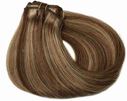 Remy Clip in Human Hair Extensions -15Inch 7pcs set