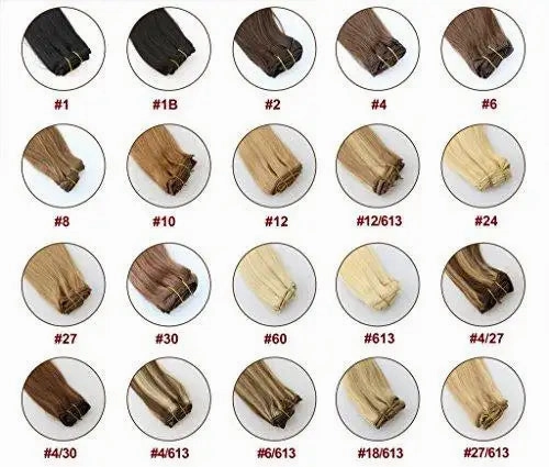 Remy Clip in Human Hair Extensions -15Inch 7pcs set